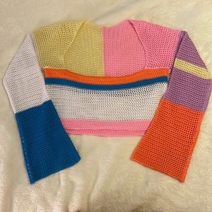 Colorful crochet top